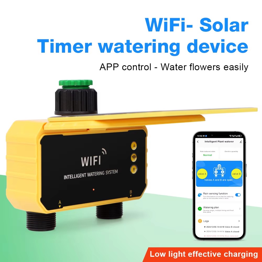 Smart Garden Lock - 1/2 Uitgangen WIFI Zonne-irrigatie Timer Controller