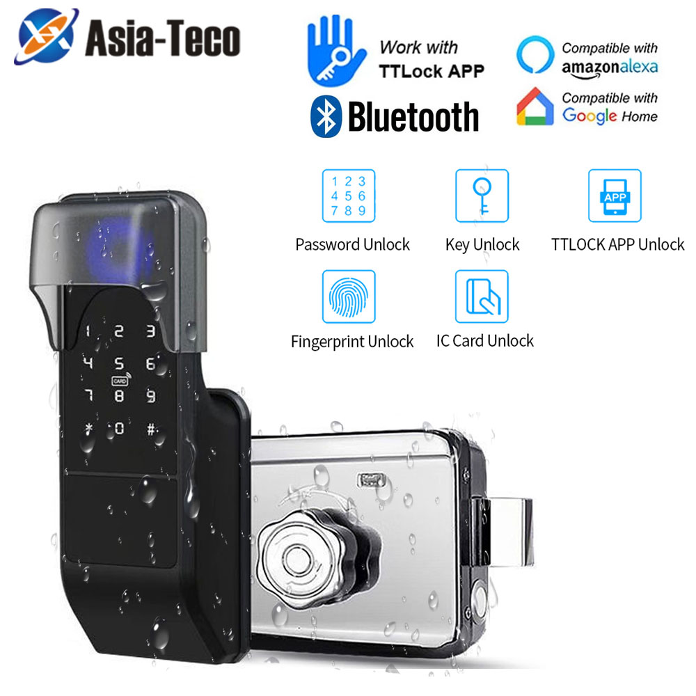 Smart Garden Lock - IP65 Waterdicht TTLock Vingerafdruk Smart Deurslot