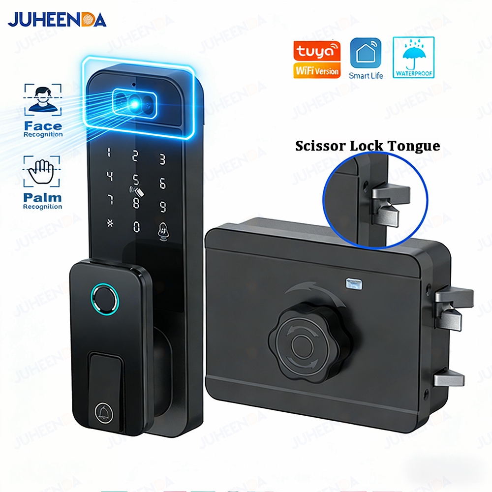 Smart Garden Lock - Tuya WiFi Smart Deurslot Gezichtsherkenning Palmvingerafdruk