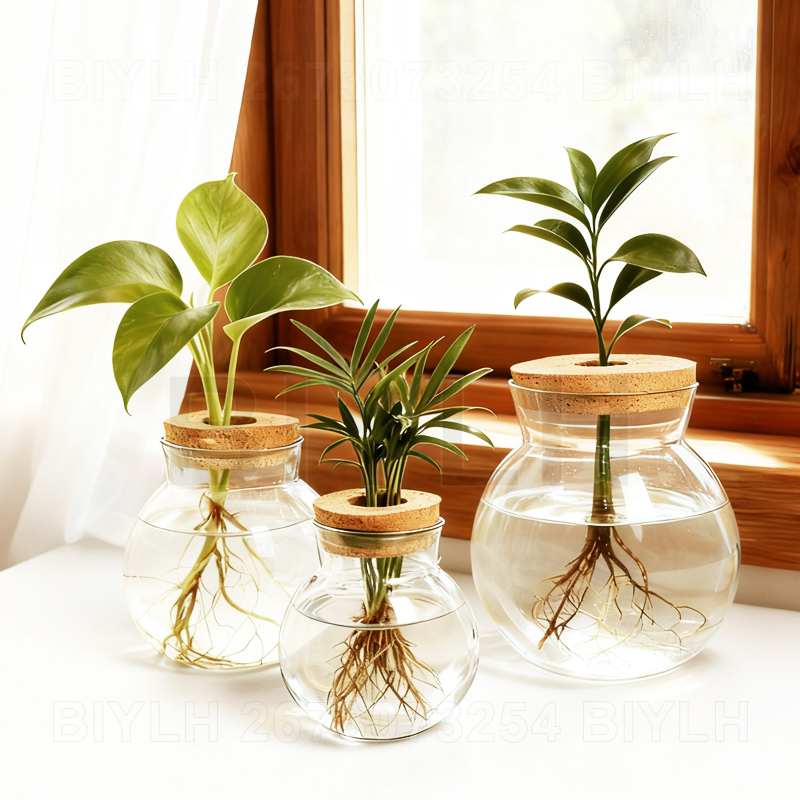 Hydroponic Grow Pod - Hydrocultuur Plant Glazen Vaas Met Kurk