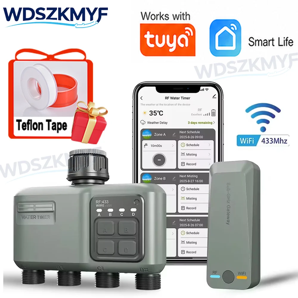 Smart Garden Lock - WiFi RF433 Smart Garden Sprinkler Watertimer