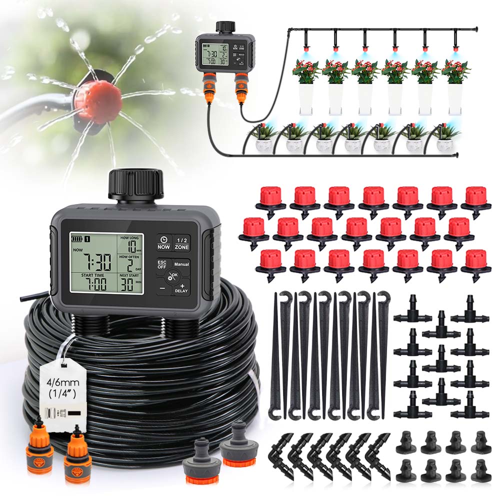 Smart Garden Sprinkler - Dual Zone onafhankelijke display LCD-timer voor