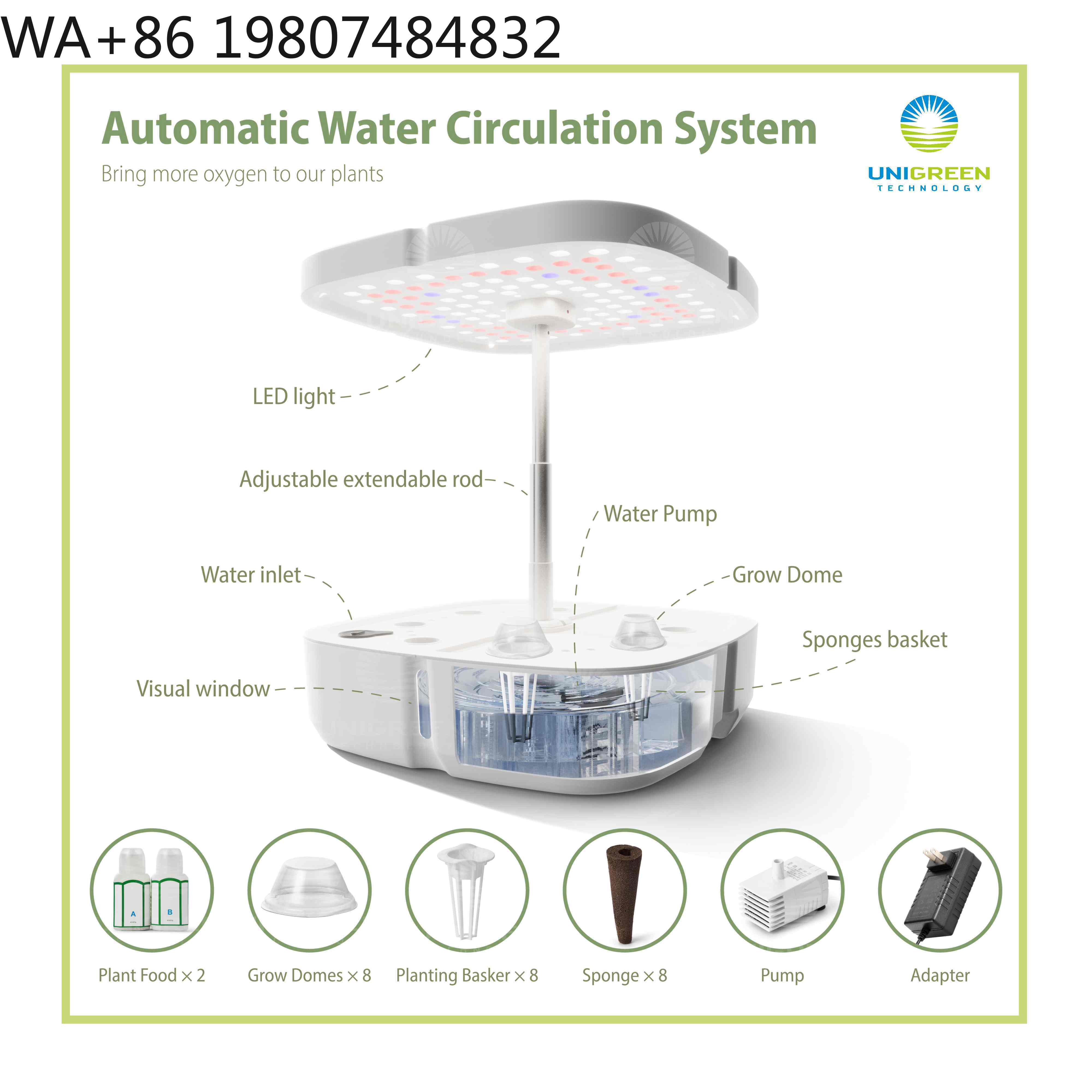 8-delige mini hydrocultuur kwe - Hydroponic Grow Pod recensie en prijs