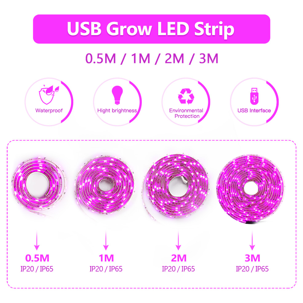 USB Volledige Spectrum LED Gro - Led Plant Light Strip recensie en prijs