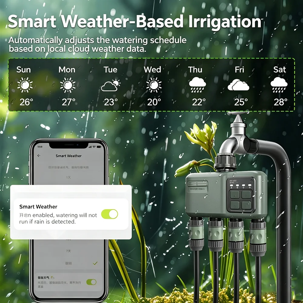 WiFi RF433 Smart Garden Sprink - Smart Garden Lock recensie en prijs