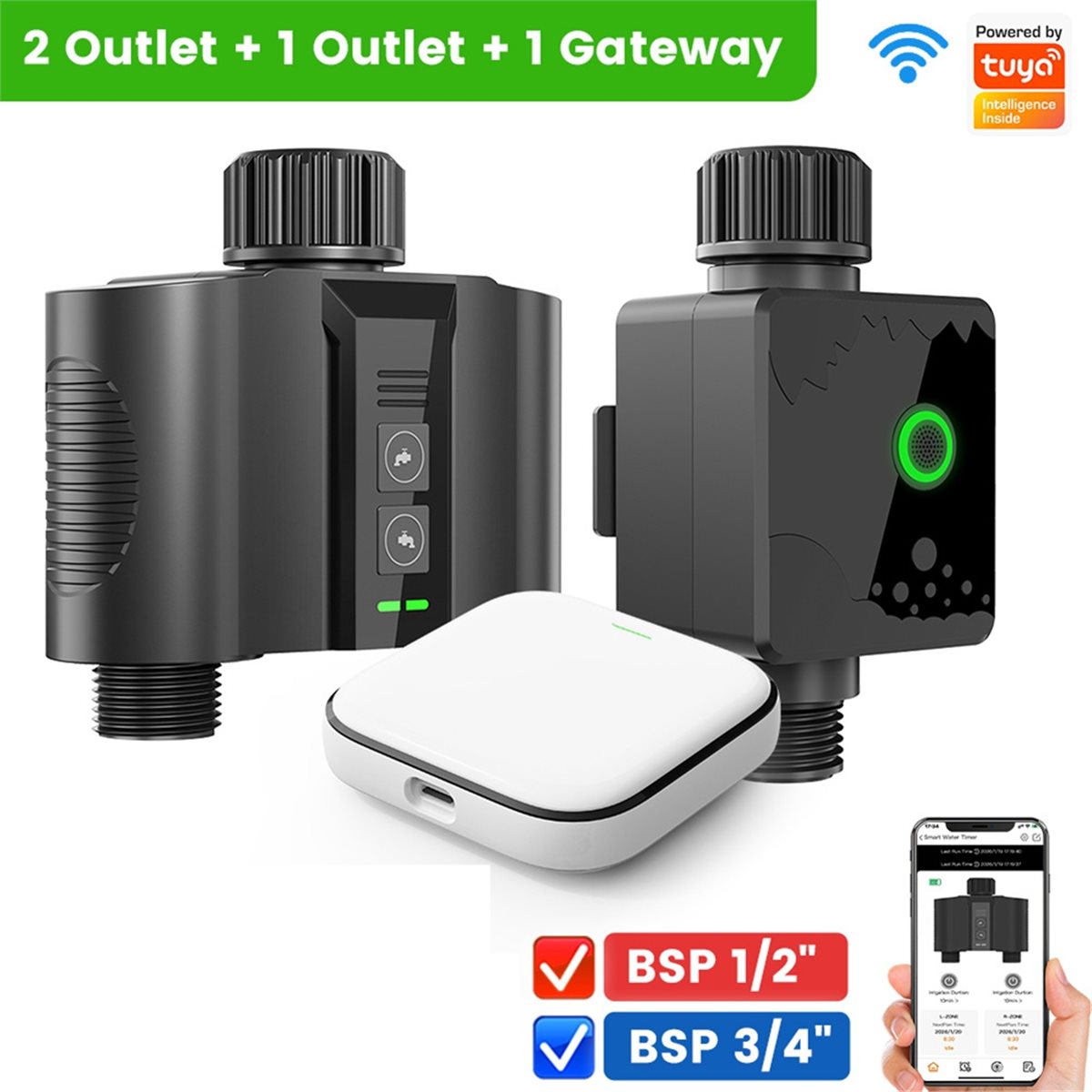 Y17A 1 Set WiFi Water Timer vo - Smart Garden Sprinkler recensie en prijs