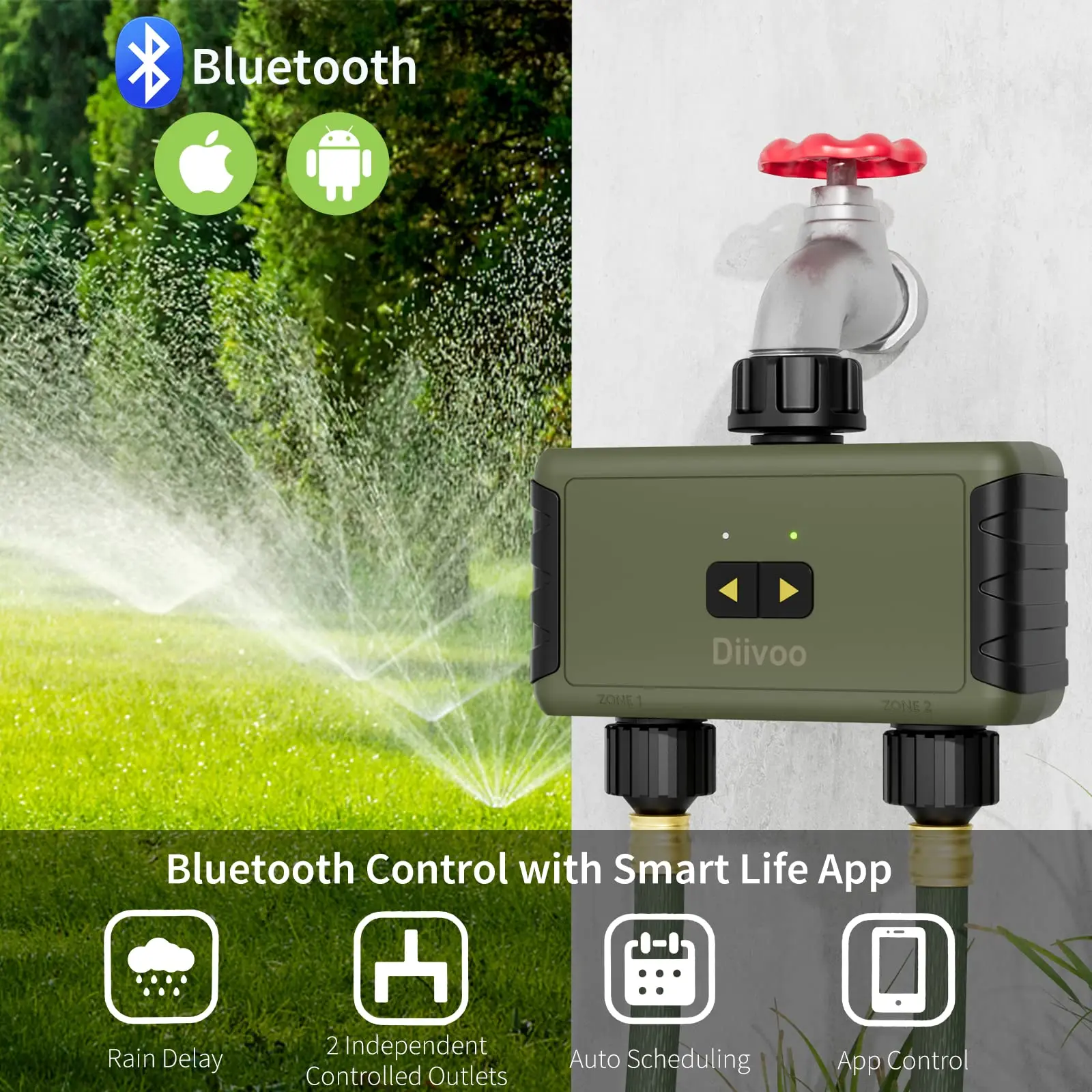 Diivoo Tijdschakelbare sproeie - Smart Garden Lock recensie en prijs